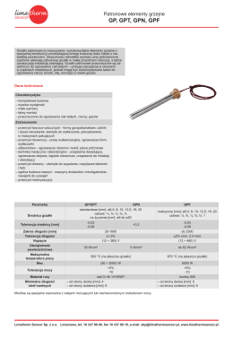 Karta katalogowa - Limatherm Sensor