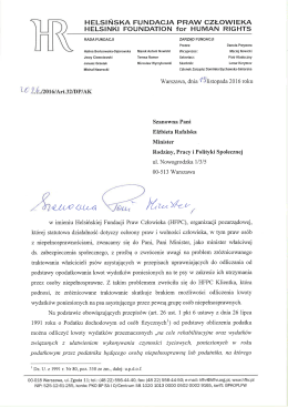 tutaj - Helsińska Fundacja Praw Człowieka