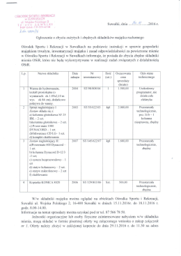 Page 1 oSRODEK SPORTU REKREACJI v SUWAŁKACH I wojska