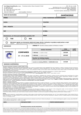 formularz zam&oacute;wienia - AS Messe Consulting