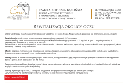 rewitalizacji okolic oczu