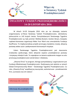 "Otwarta firma - Biznes przy tablicy" 14-20