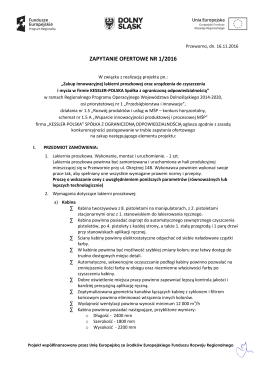 Zapytanie Ofertowe 1/2016