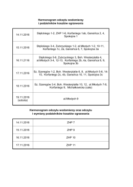 Odczyty podzielników kosztów ogrzewania - listopad