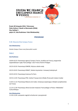 program - Instytut Francuski w Polsce