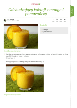 Odchudzający koktajl z mango i pomarańczy