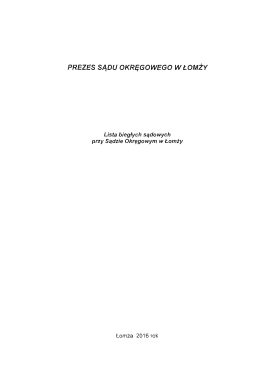 Wykaz biegłych sądowych