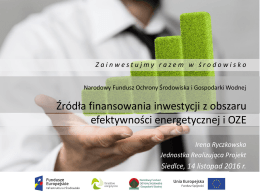 Środki krajowe - Narodowy Fundusz Ochrony Środowiska i