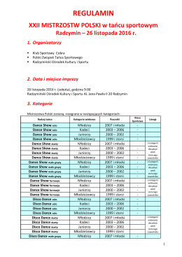 26 listopada 2016 r. 1. Organizatorzy