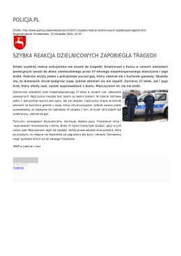 policja.pl szybka reakcja dzielnicowych zapobiegła tragedii