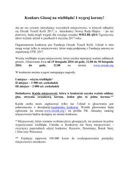Konkurs Głosuj na wielbłąda! I wygraj korony!