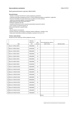 Załącznik Nr 8 Blachy gorącowalcowane w gatunku 18G2A (S355