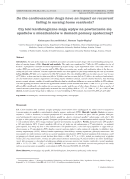 Do the cardiovascular drugs have an impact on recurrent falling in