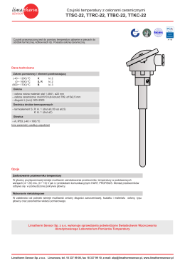 Karta katalogowa - Limatherm Sensor