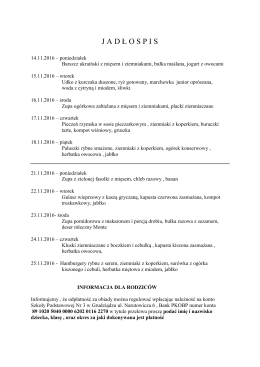 jad ł ospis - Szkoła Podstawowa nr 3 w Grudziądzu
