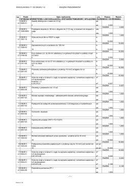 WROCŁAWSKA 17 DO DRUKU 1-2 KSIĄŻKA PRZEDMIARÓW Lp