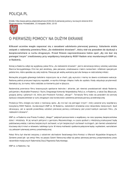 POLICJA.PL O PIERWSZEJ POMOCY NA DUŻYM EKRANIE