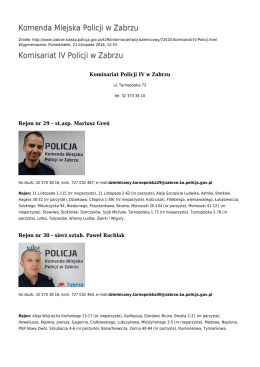 Generuj PDF - Komenda Miejska Policji w Zabrzu