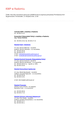 Generuj PDF - KWP w Radomiu