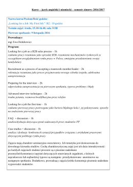 Program kursów Soft Skills 2016/2017