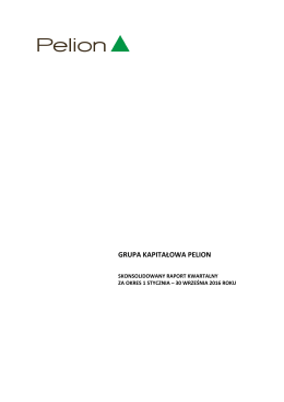 GRUPA KAPITAŁOWA PELION