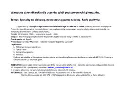 Zgłoszenia - PBW Filia w Tarnowskich Górach