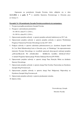 Posiedzenie Zarządu Powiatu