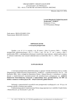 Pobierz załącznik: obwieszczenie