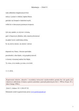 Inkarnacja &mdash; Zola111