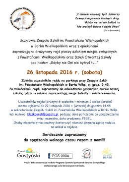 Drużynowy rajd pieszy