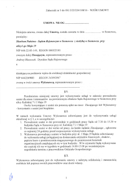 Page 1 Załacznik nr 3 do OG 2/22/224/108/16 – WZÓR UMOWY