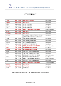 Styczeń 2017 - Teatr Dramatyczny