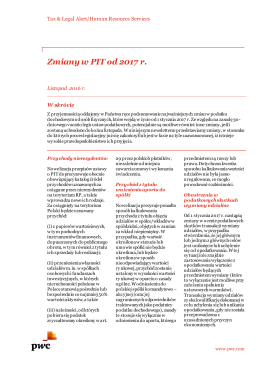 Zmiany w PIT od 2017 r.