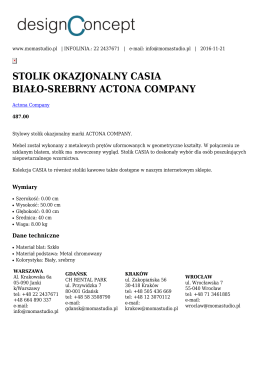 stolik okazjonalny casia biało