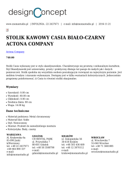 STOLIK KAWOWY CASIA BIAŁY ACTONA COMPANY