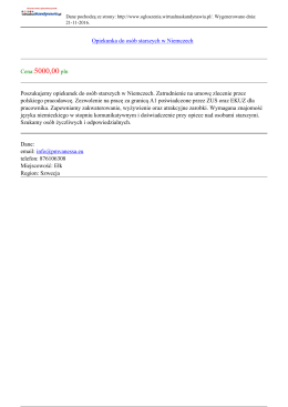 Opiekunka do osób starszych w Niemczech