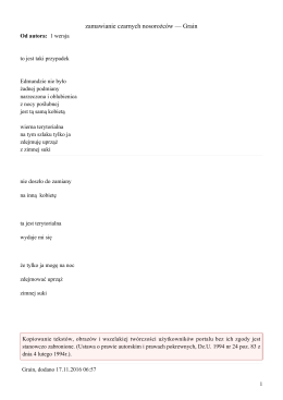 zamawianie czarnych nosrożców — Grain