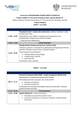 Wstępny program seminarium