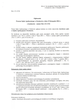 Załącznik - Sąd Apelacyjny w Krakowie
