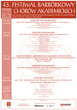 01.12. 02.12. piątek 03.12. sobota 04.12. niedziela