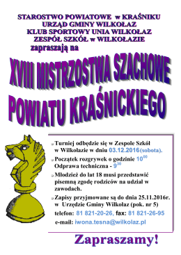 w Wilkołazie w dniu 03.12.2016(sobota).