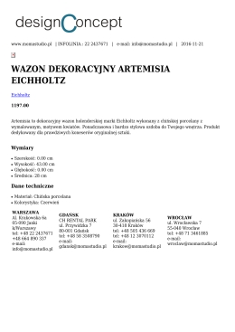 WAZON DEKORACYJNY ARTEMISIA EICHHOLTZ