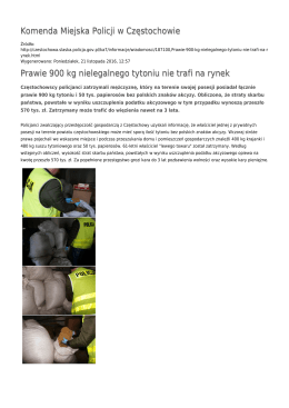Generuj PDF - Komenda Miejska Policji w Częstochowie