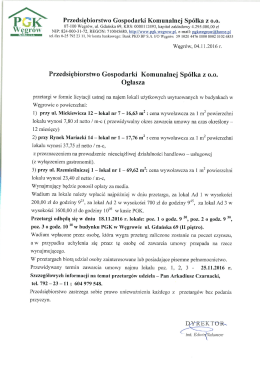 treść ogłoszenia