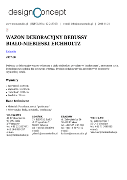 WAZON DEKORACYJNY DEBUSSY BIAŁO