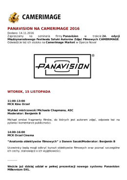 PANAVISION NA CAMERIMAGE 2016