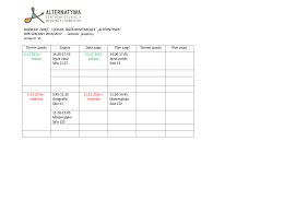 Plan zajęć s. VI LO grudzień 2016