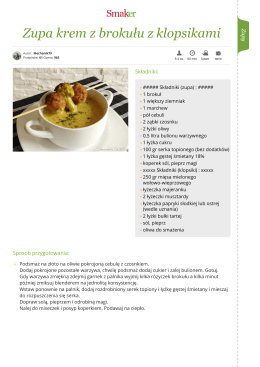 Zupa krem z brokułu z klopsikami