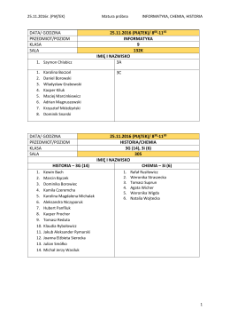 Matura próbna – 25.11.2016 r. (piątek)