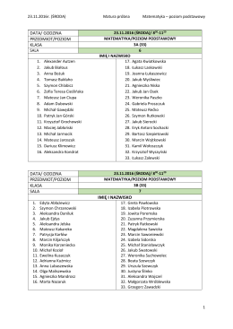 Matura pr&oacute;bna &ndash; 23.11.2016 r. (środa) &ndash; matematyka